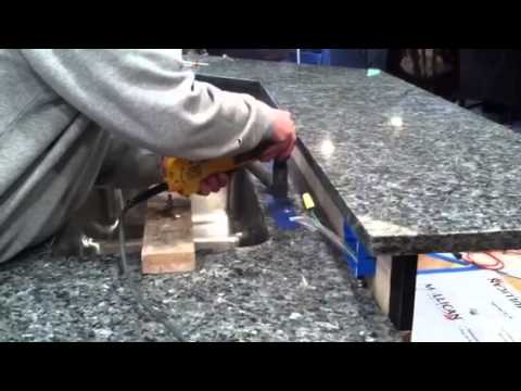 How To Drill Faucet Holes In Granite Countertops Youtube