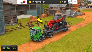 نقل أكبر آلة بالات في لعبة FS 18 مع وضع اللعب الجماعي | إطعام الأبقار | #fs18 screenshot 2