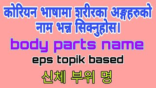 body parts name in korean language|body parts name in korean language in nepali|secondlanguagel2