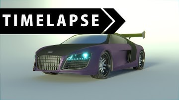 Audi R8 Timelapse - BLENDER (Modeling and Texturing Car)