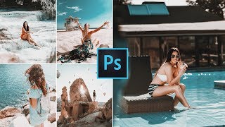 Warm & Cool Tropical Color Grading in Photoshop | Orange and Teal Color Grading