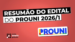 EVERYTHING YOU NEED TO KNOW ABOUT THE PROUNI 2026/1 NOTICE