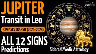Jupiter Transit in Leo 2026 - 2028 | All 12 Signs Predictions | Vedic Astrology