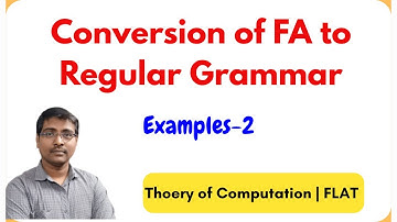 2.24 Conversion from Finite Automata into Regular Grammar | Examples-1 | TOC | FLAT