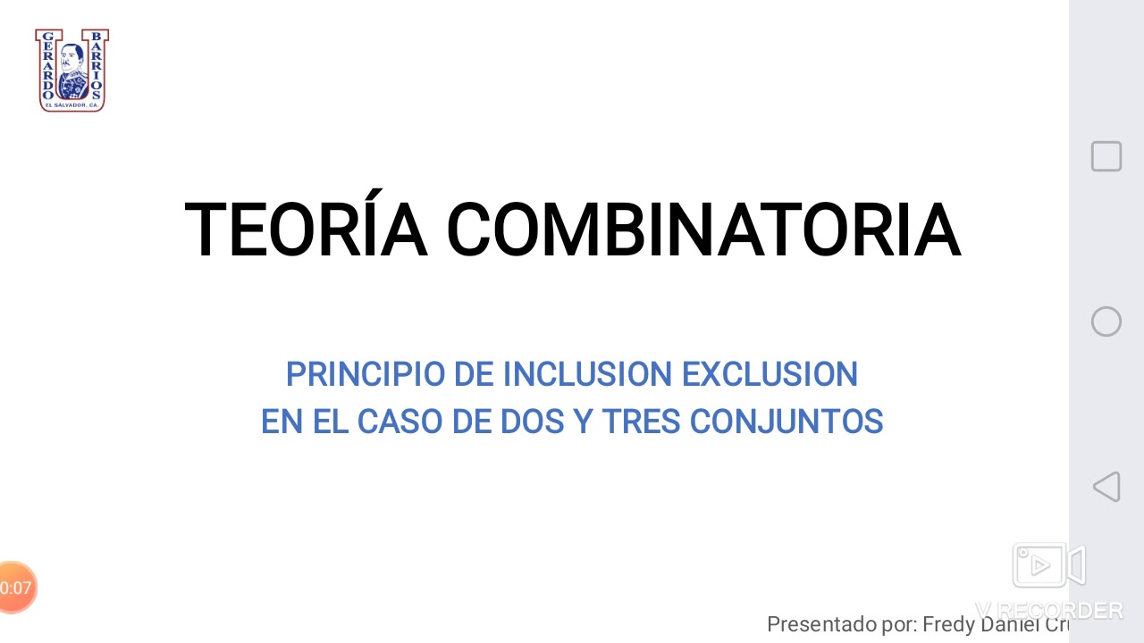 Principio de inclusión exclusión para dos y tres conjuntos YouTube Principio de inclusión exclusión para dos y tres conjuntos YouTube