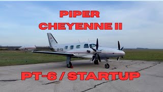 The REAL Sound of PT6 Turbine Engine Statup /// Piper Cheyenne II