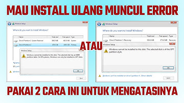 Windows cannot be installed to this disk the selected disk has an MBR partition table