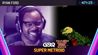 Super Metroid by Ryan Ford in 47:15 - Disaster Relief Done Quick 2024