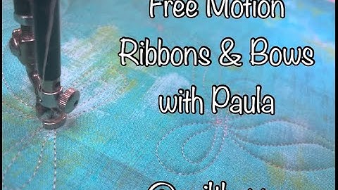 Ribbons and Bows Free Motion Machine Quilting