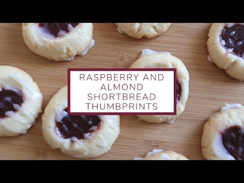 Raspberry and Almond Shortbread Thumbprint Cookies | Christmas Cookie Week Day 6