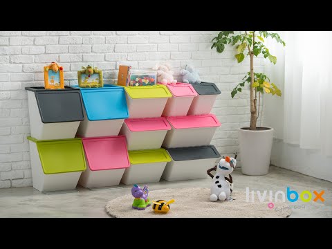 ENLIFE Stackable Storage Bins with Lids and Doors – ENLIFEUAE