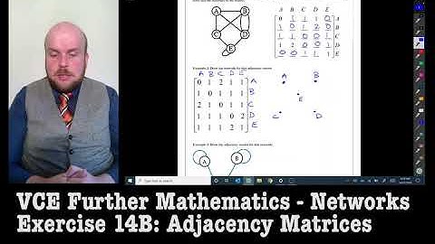 Further Maths: Networks - Adjacency Matrices (Ex 14B)