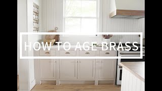 How to Age Brass Cabinet Pulls - The Navage Patch