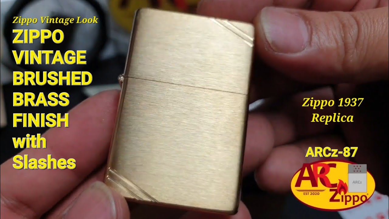 Zippo VINTAGE BR FIN BRASS (240) | Brushed Brass Finish | Zippo 