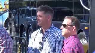 Famous Bobby Deen and Jamie Deen aka Paula Dean's sons filming EXTRA at Universal Studios CityWalk Wealth