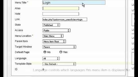 ‪Joomla 2.5 - ‬Add a Menu Item