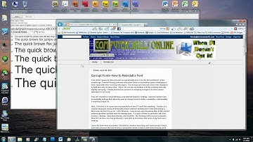 Fixing a Corrupt Font in Windows