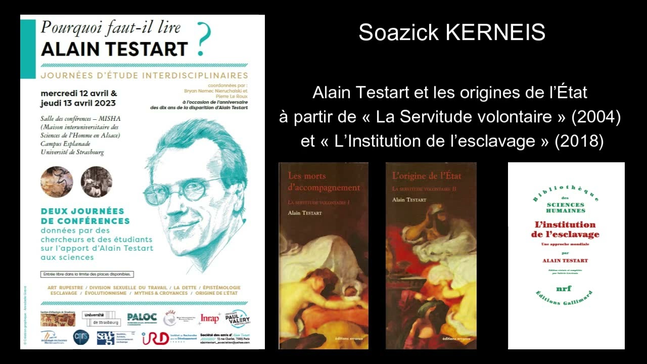 CONF « Alain Testart et les origines de l’État », Soazick Kerneis, 2023