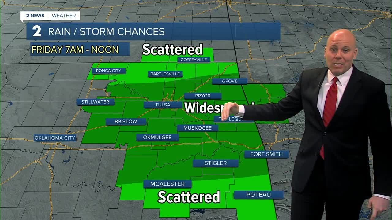 Chances for showers and storms will increase Friday - YouTube