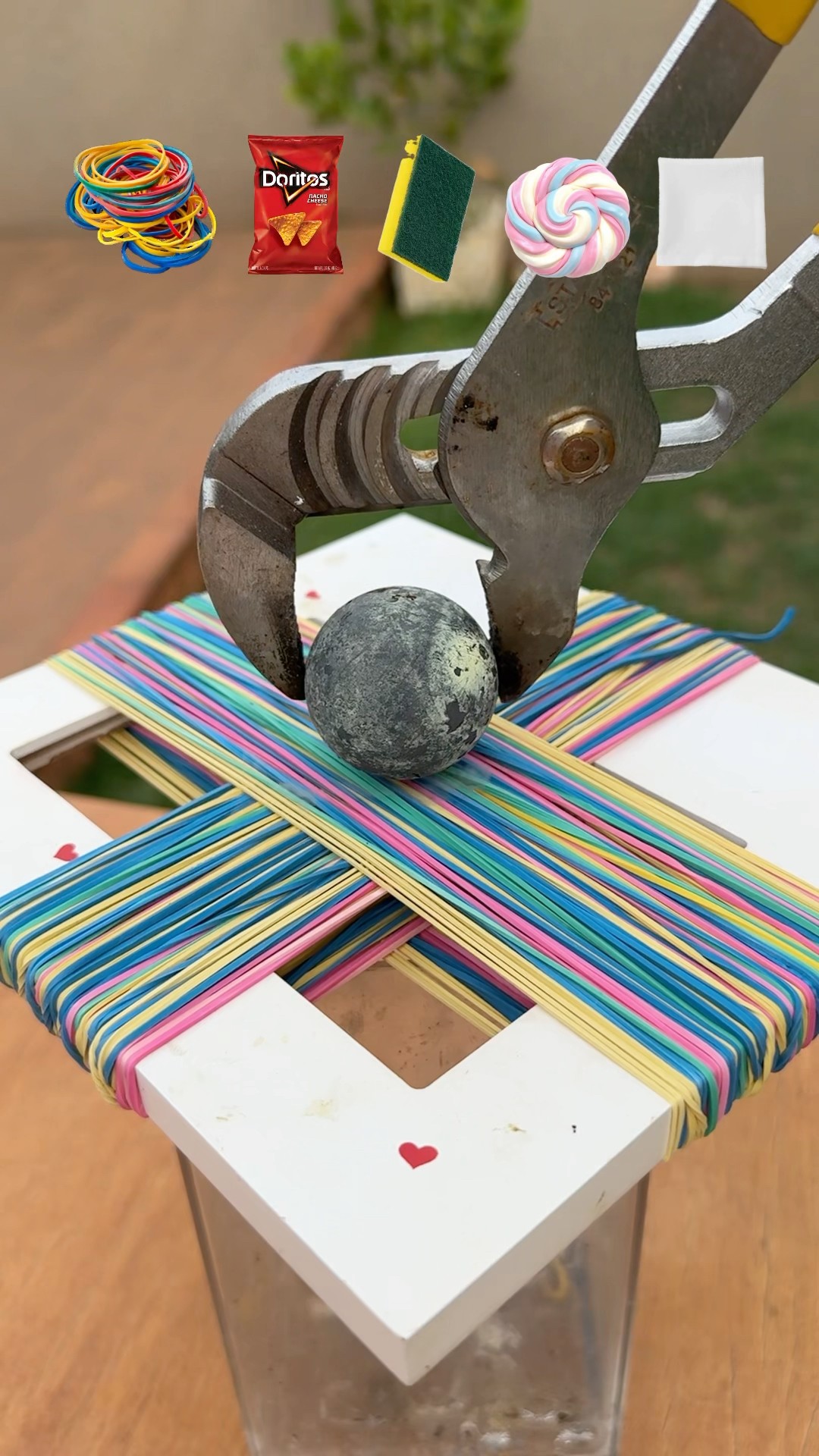 Will the 1000°C ball MELT the Doritos?? #shorts