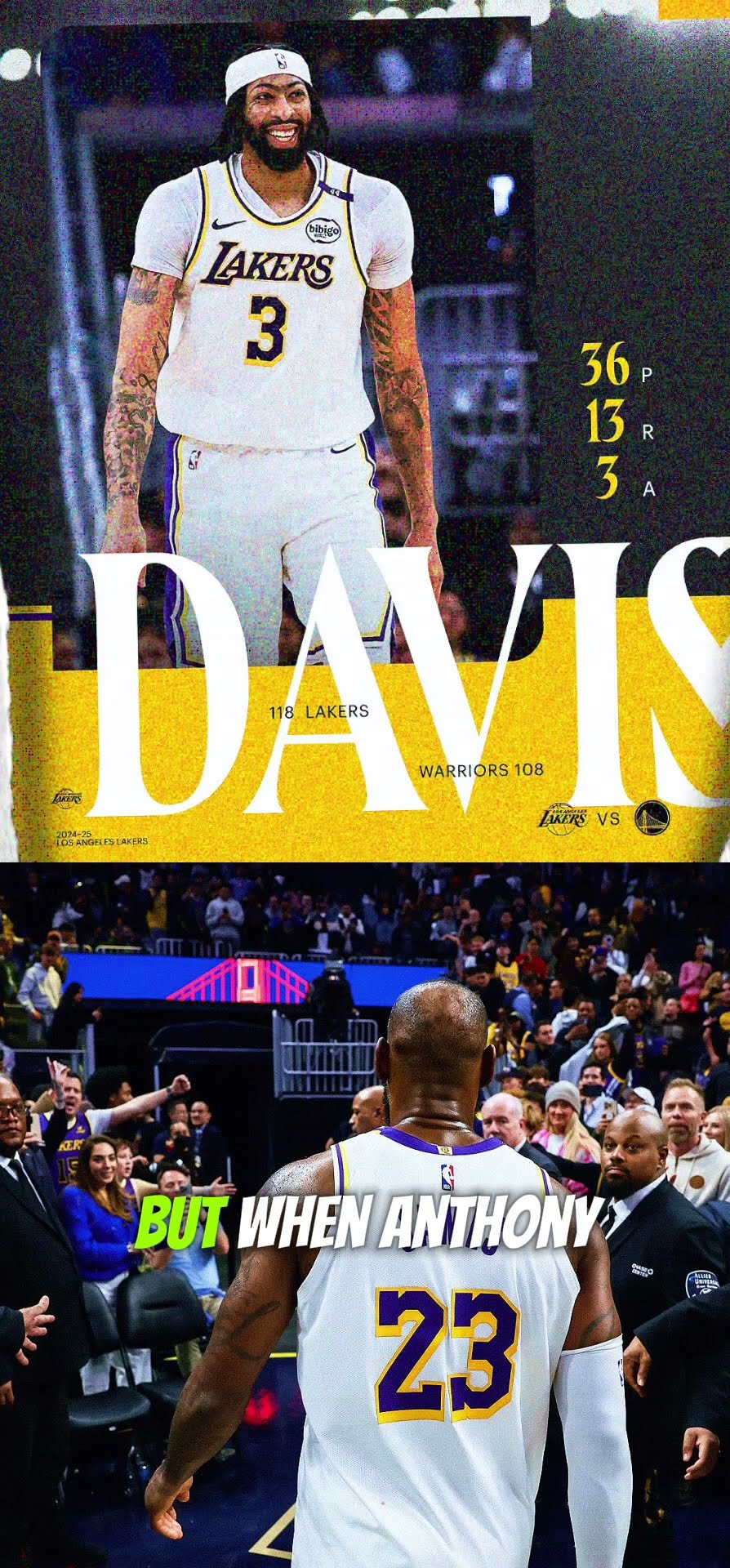 LEBRON V. STEPH EQUALS L-A WIN! #losangeles #nba #lebronjames #stephencurry #anthonydavis