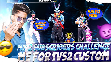 My 2 Subscribers Challenge For 1 vs 2 Custom || Void Gamer || Mr Void