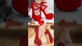 red glitter vs simple red | this or that #shorts #trending #viral #vs #shortvideo #thisorthat
