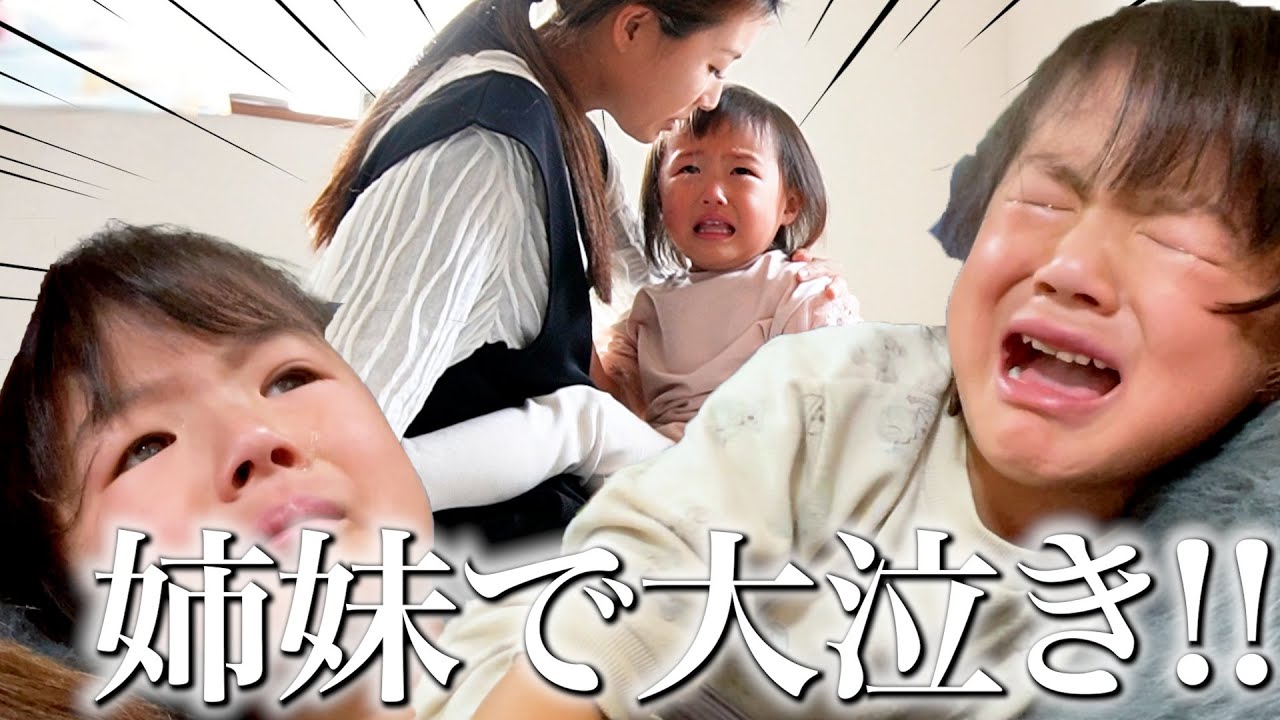 【体調不良に姉妹喧嘩】熱と腹痛と夜中の吐きあげなど色々と大変な日々が続いた日の事。そんな中でも姉妹喧嘩は絶えなかったりと...