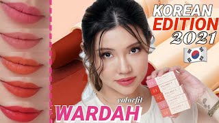 Review Singkat and swatches Wardah Exclusive Matte Lip Cream Shade 5 6 8 | Putri Ayu