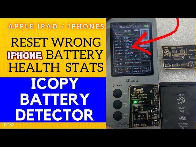 How to reset iPhone battery health -5S to 11 pro & Icopy Battery Detector  Box Quick review 