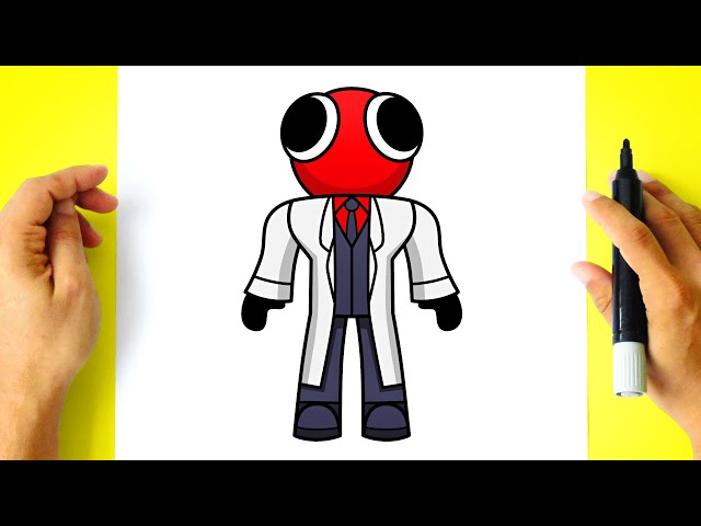 HOW TO DRAW RED from ROBLOX RAINBOW FRIENDS