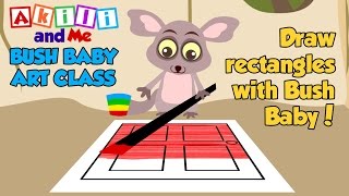 Bush Baby Art Class - Draw Rectangles! - Akili and Me African Edutainment