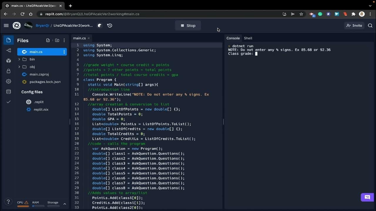I made a GPA calculator using my high school's GPA system - YouTube
