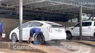 Cambodia washing cars