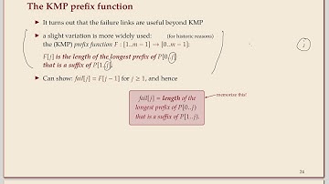 COMP526 Unit 4-3b 2020-02-25 String Matching: KMP prefix function