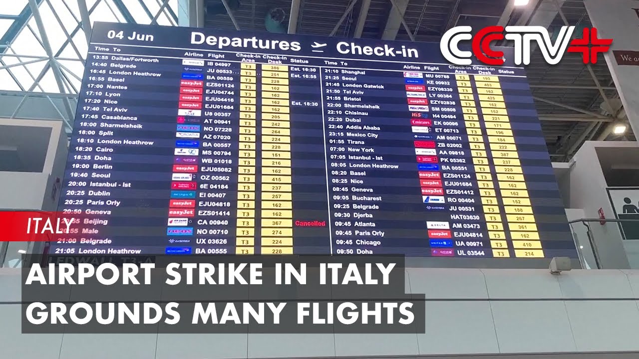 Airport Strike in Italy Grounds Many Flights YouTube