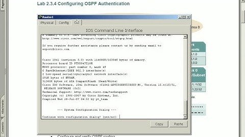 OSPF Authentication Lab using Packet Tracer 5
