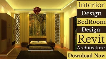 Interior Design in Revit | Bedroom Design with Ceiling Light & Jaali | How to Design Revit interior