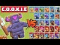 Cookie pekka vs all troops  clash of clans