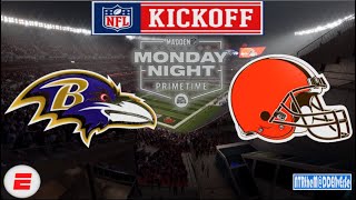 MADDEN NFL 24-25 Season - MNF - RAVENS vs BROWNS - Franchise - Dynasty - simulation - Derrick Henry