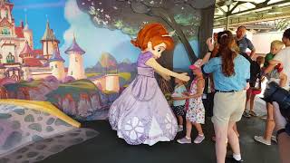 Meeting Princess Sofia at Hollywood Studios, Walt Disney World - August 2018