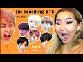 JINNIE IS CRAZY 🤣 'JIN SCOLDING HIS MEMBERS FOR 448 SECONDS ft. TXT' | REACTION/REVIEW