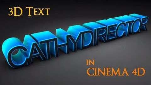 How To Create Professional 3D Text In Cinema 4D
