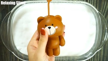 Mixing Random Things into Clear Slime and Fluffy Slime | Slime Smoothie | Satisfying Slime Videos 6