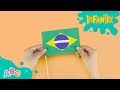 COMO FAZER A BANDEIRA DO BRASIL (Copa do Mundo) - Infantix