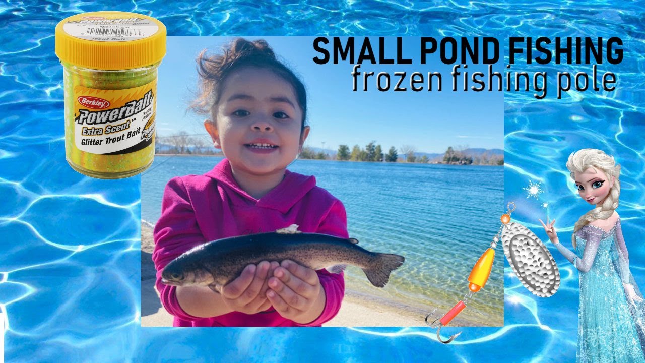 Little girl fishing FROZEN fishing pole YouTube