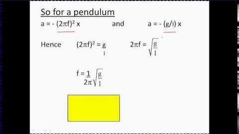 AQA A2 Physics Unit 4a SHM Lesson 7 Pendulum Theory
