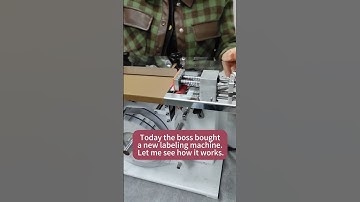 Today the boss bought a new labeling machine  Let me see how to works. #agents #machine #labeling