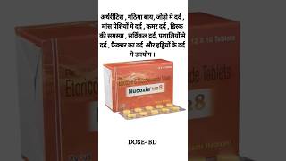 Etoricoxib 60 mg + Thiocolchicoside 4 mg//Tablet Necoxia MR //#sortsvideo//  #themedicinetracker //