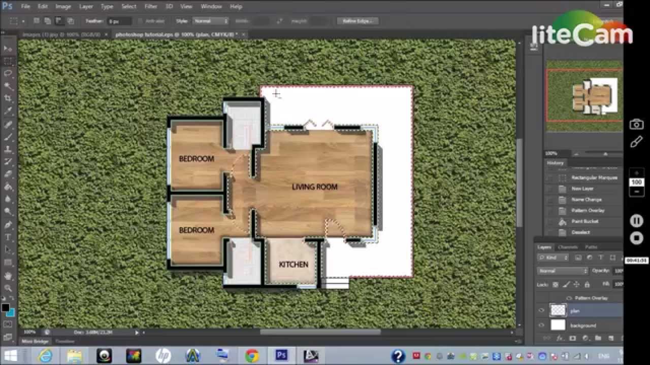 Basic Rendering of Architectural Floor Plans  Using 